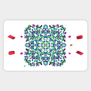 3D Glass Rainbow Mandala Sticker #2 Sticker